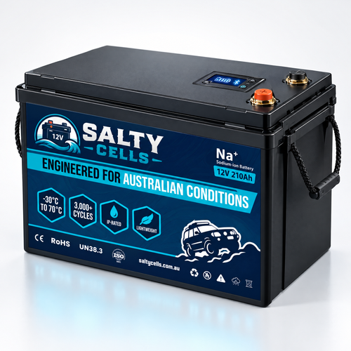 SaltyCell DC210 — 12V 210Ah Sodium-Ion Battery (2,520Wh)