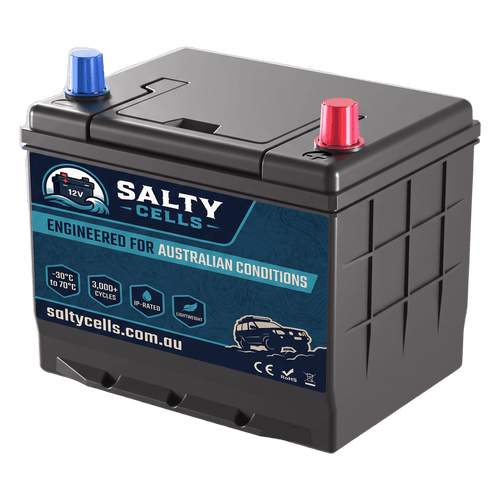 SaltyCell NA1260 — 12V 30Ah Sodium-Ion Car Battery (Right-Hand Positive)