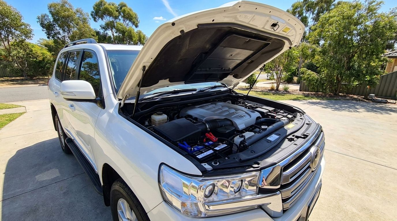 SaltyCell sodium-ion battery installed in Toyota engine bay